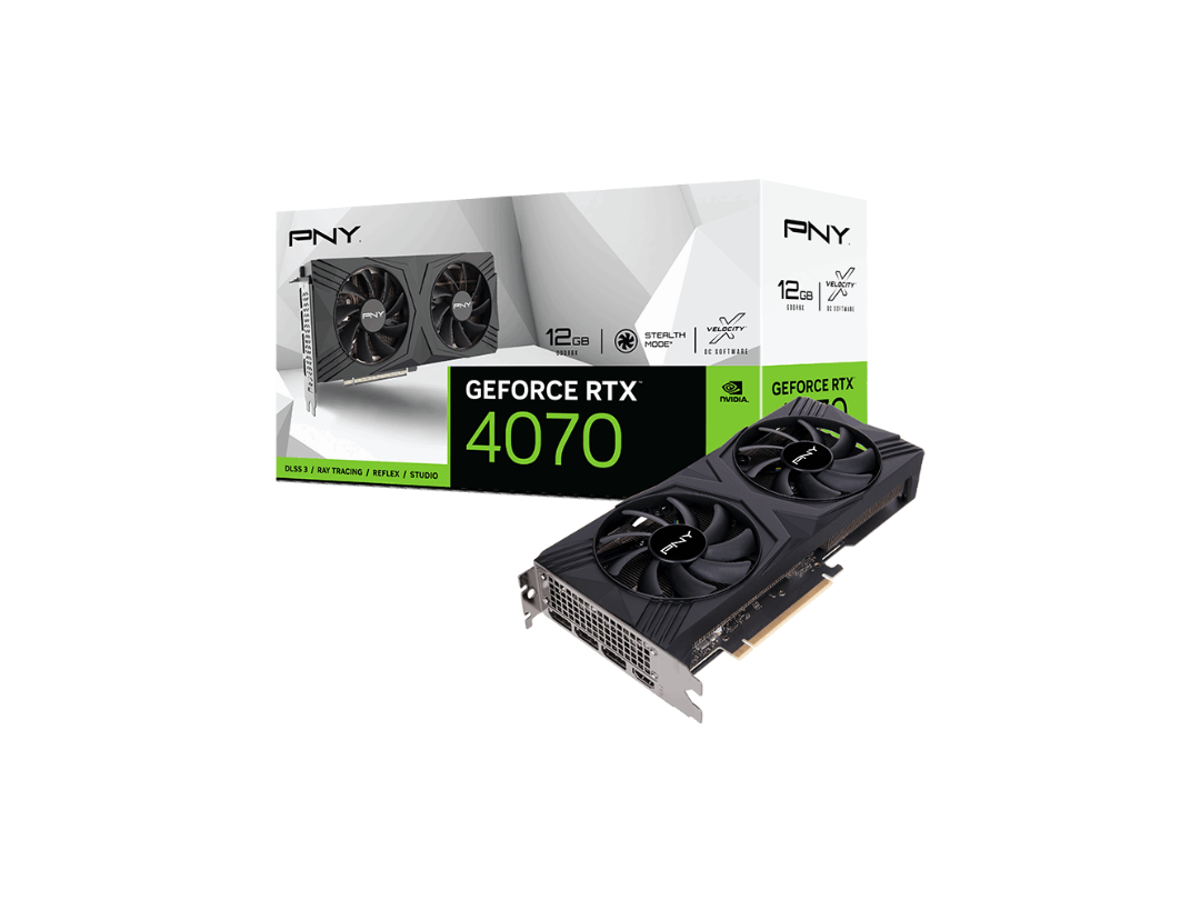 PNY GeForce RTX 4070 12GB VERTO Dual Fan DLSS 3 PNY GeForce RTX 4070 12GB VERTO Dual Fan DLSS 3